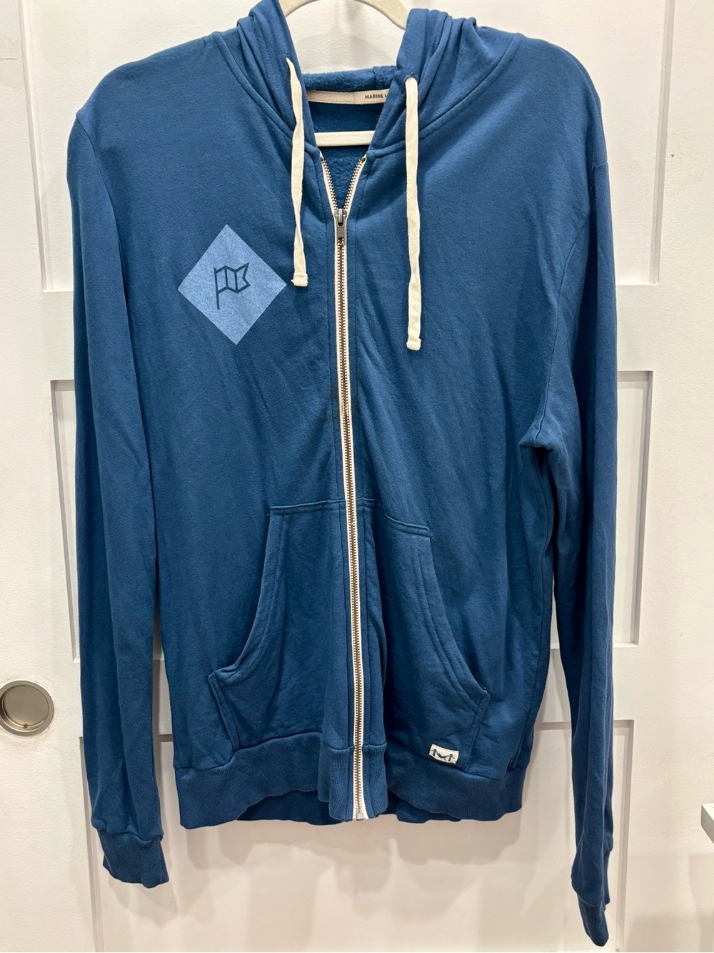 Marine Layer Cobalt Blue Zip Up Hoodie Size M